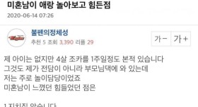 미혼남이 애랑 놀아보고 힘든점